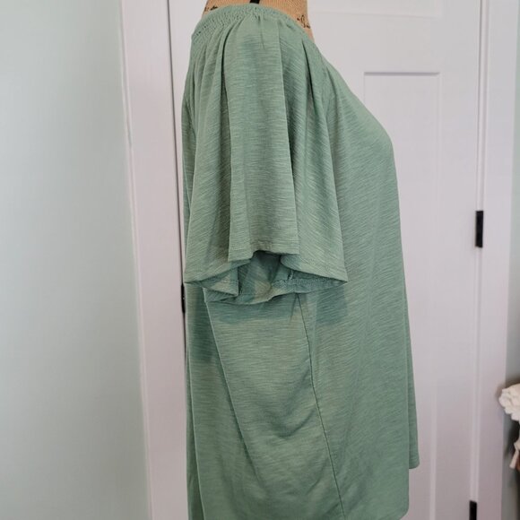 Wonderly Tunic Top Pale Green Plus Size 1X Great Transition Piece - Picture 3 of 9